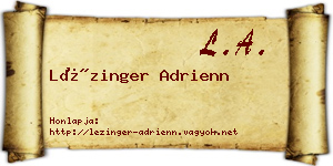 Lézinger Adrienn névjegykártya